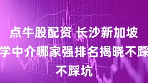 点牛股配资 长沙新加坡留学中介哪家强排名揭晓不踩坑